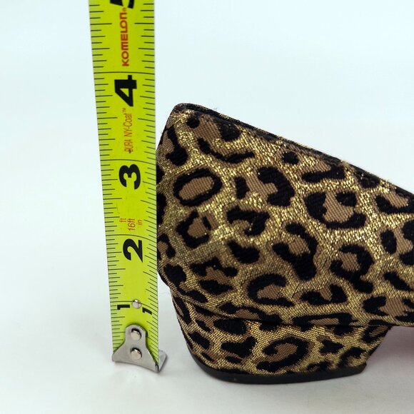 Hollywould Leopard Metallic Bow Ballet Flats with Pink Soles - Picture 9 of 9
